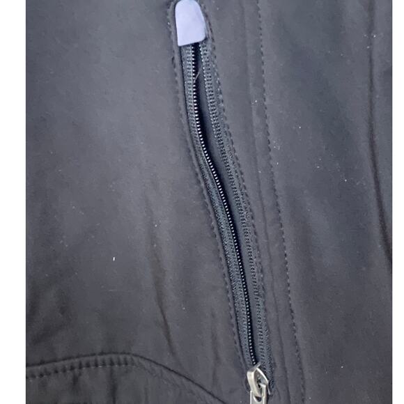 Free Country Softshell Jacket L Black Mens Detachable Hood Lined Full Zip - Picture 6 of 11